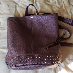 Purple Shimmer Backpack Purse